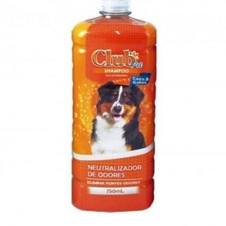 Shampoo Neutralizador De Odores Para Cães e Gatos 3em1 Club Pet 750ml