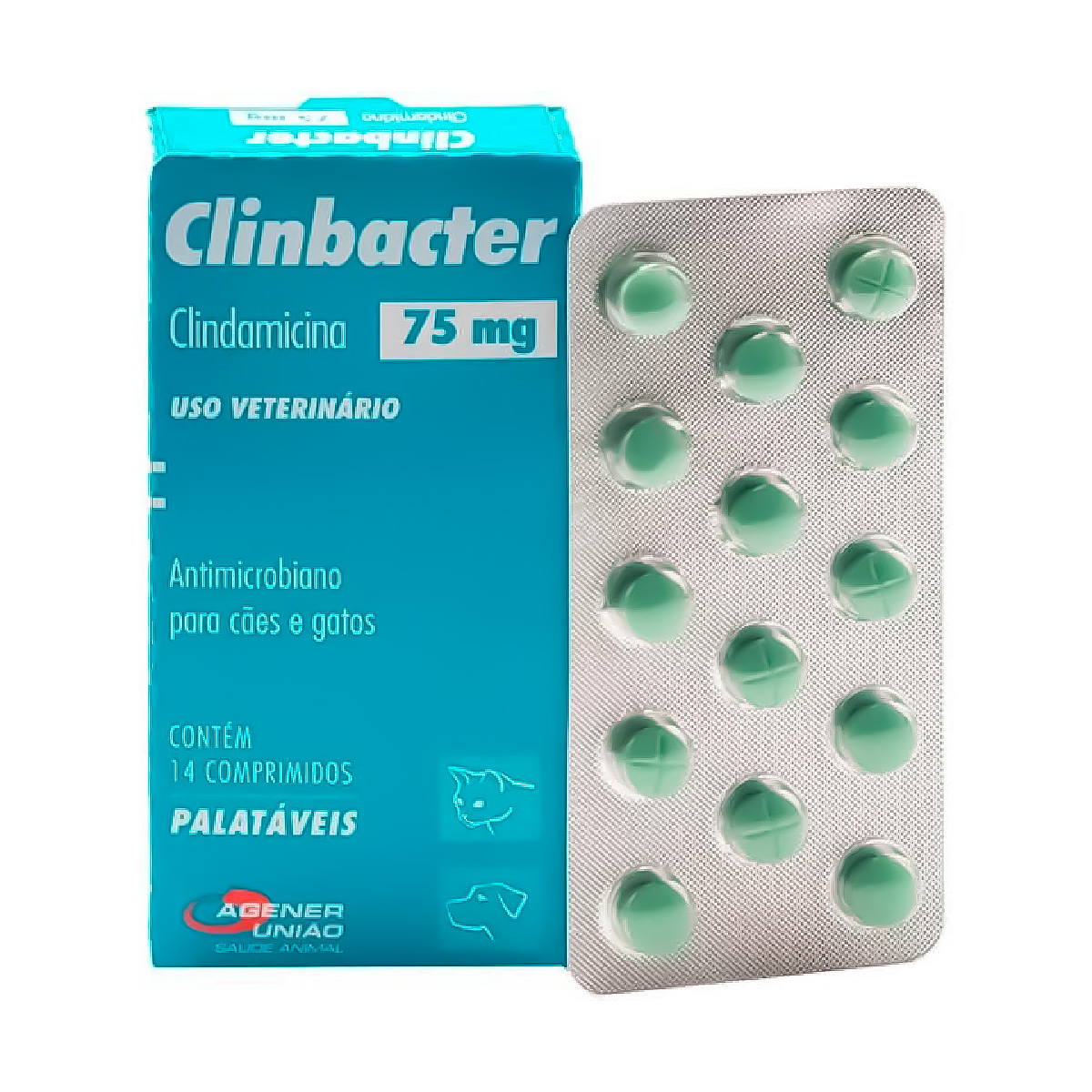 Antibiótico Clinbacter 75mg 14 Comprimidos