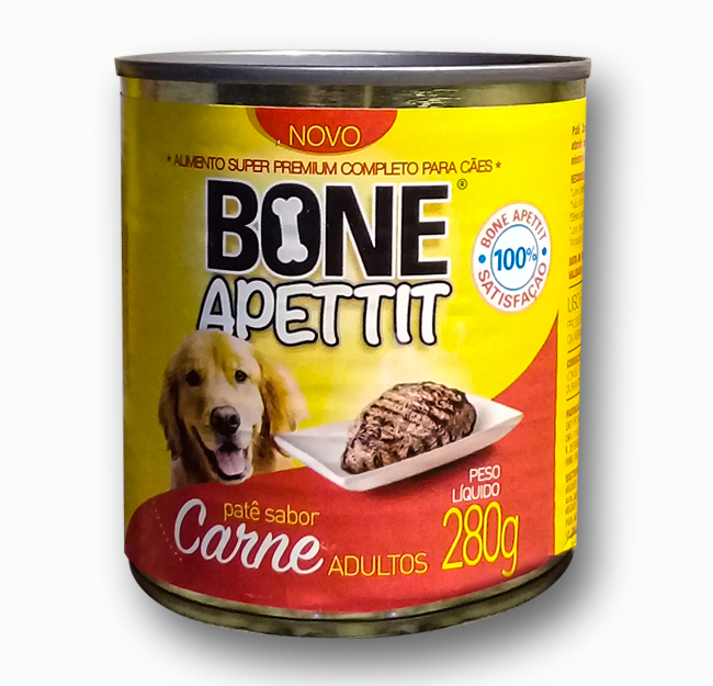 Ração Úmida Patê Bone Apettit Para Cães Adultos Sabor Carne 280g