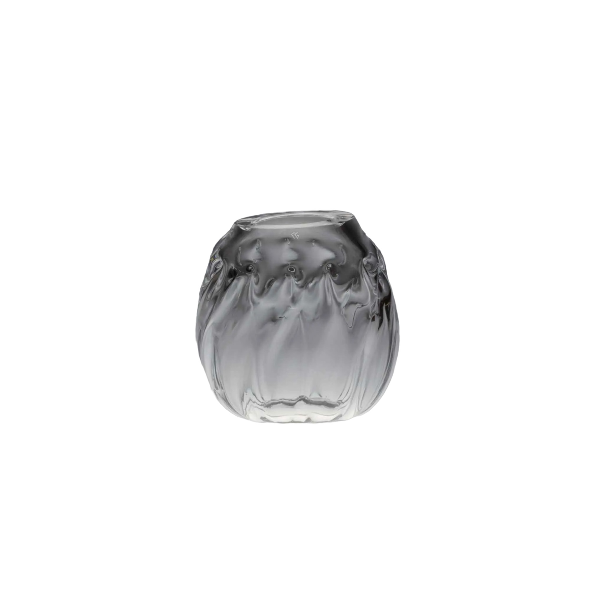 Mini Vaso Twist Redondo | incolor base aço inox