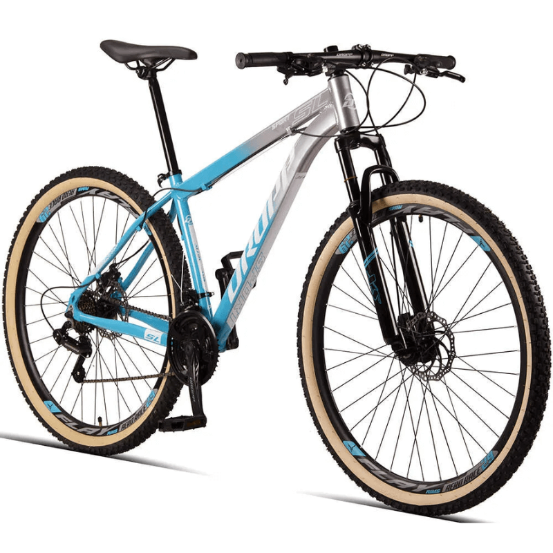 Bicicleta Aro 29 Dropp Sl Sport 17 - 21v - Azul Pant/Prata Ad. Branco Shimano