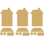 Kit com 3 casinhas de Natal - cód. 40115