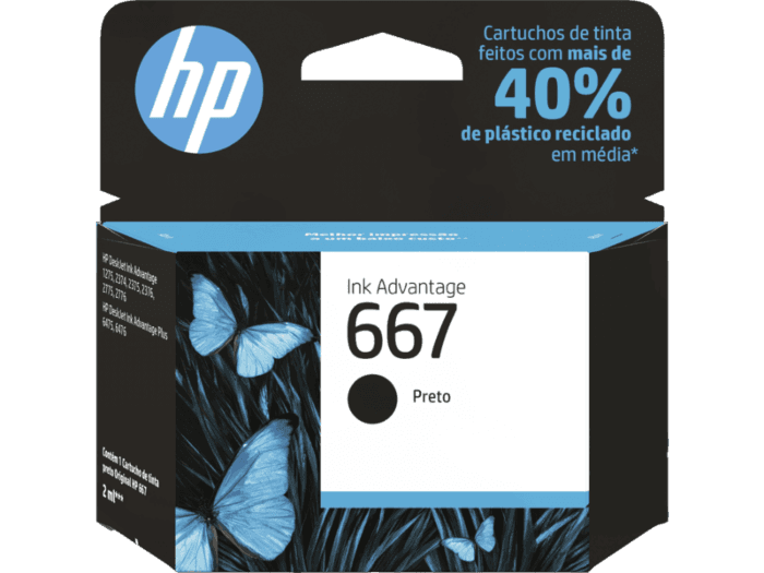 CARTUCHO HP 667 (3YM79AB) PRETO 2ML
