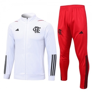 Conjunto Agasalho de passeio Flamengo 2023/24 Branco