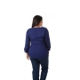 Blusa Feminina Crepe De Viscose com Cinto Plus Size