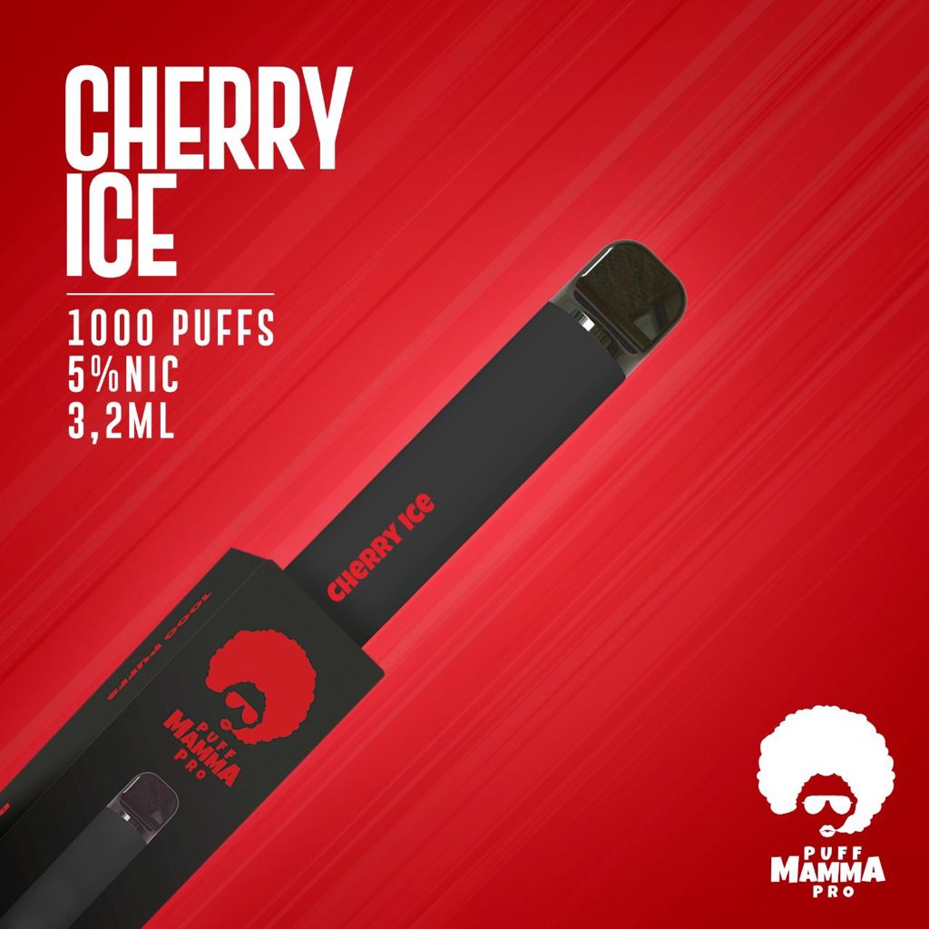 Pod descartável Puff Mamma - Pro - 1000 Puffs -  Cherry Ice