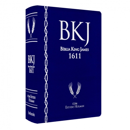 Bíblia King James 1611 com Estudo Holman 6° Edição ( Capa Azul)