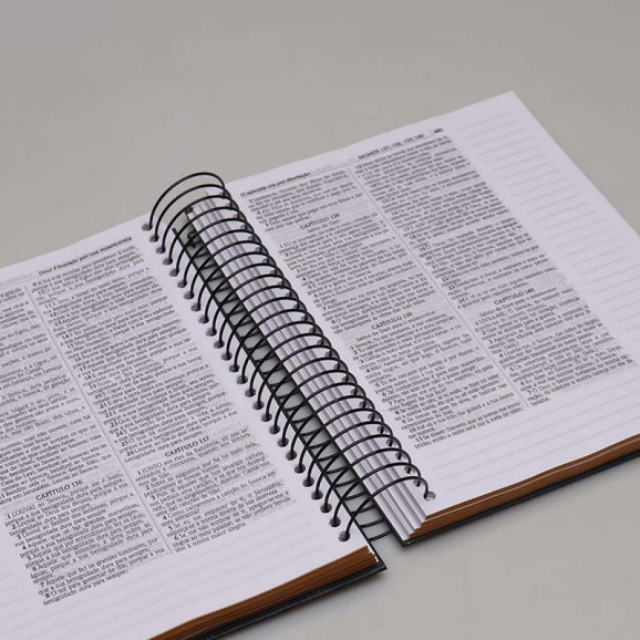 Bíblia Sagrada Anote a Palavra | ACF | Letra Normal | Capa Dura | Isaías | Espiral | Com Espaço Para Anotações
