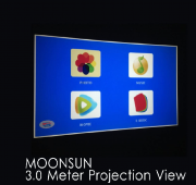 MOONSUN portátil Smart FHD 1080P mini projetor doméstico LED 80 ?16: 9 com suporte para HDMI / VAG / USB 2.0 / AV / SD-p