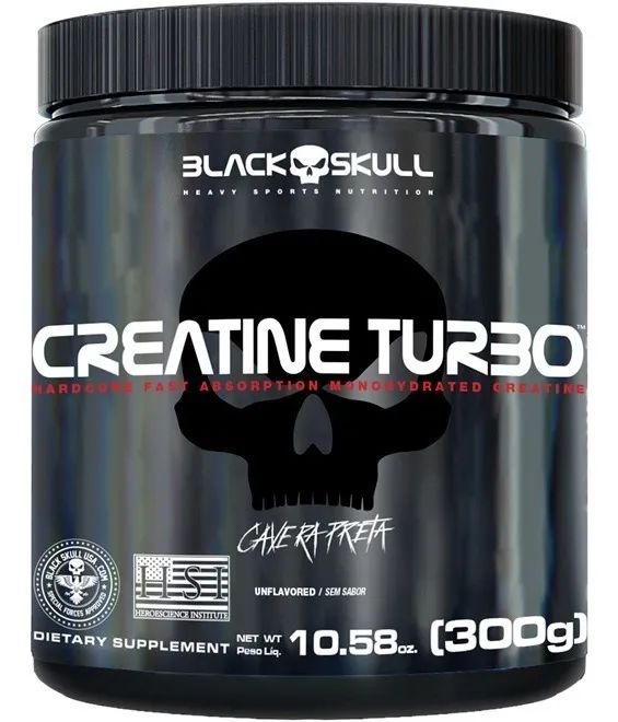 Creatina Caveira Preta 300g - Black Skull