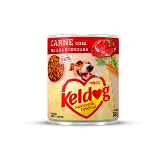 Alimento Úmido Keldog Lata Carne com Ervilha e Cenoura 280g