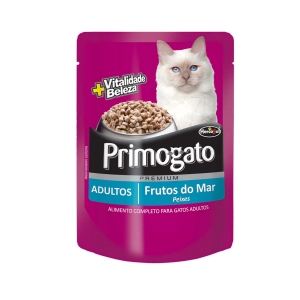 Ração Úmida Primogato Premium Sachê Frutos Do Mar 85g