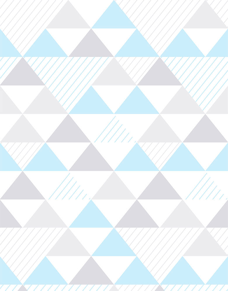 Papel de Parede Adesivo Triângulos Azul