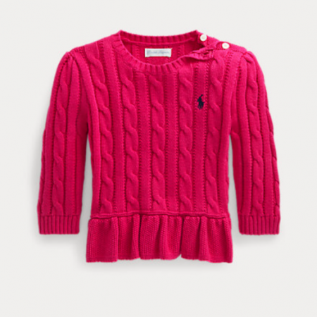 Cardigan Ralph Lauren - 18 e 24 meses - R$ 189,90 pink