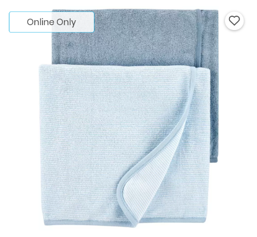 Kit 2 toalhas Carters azul