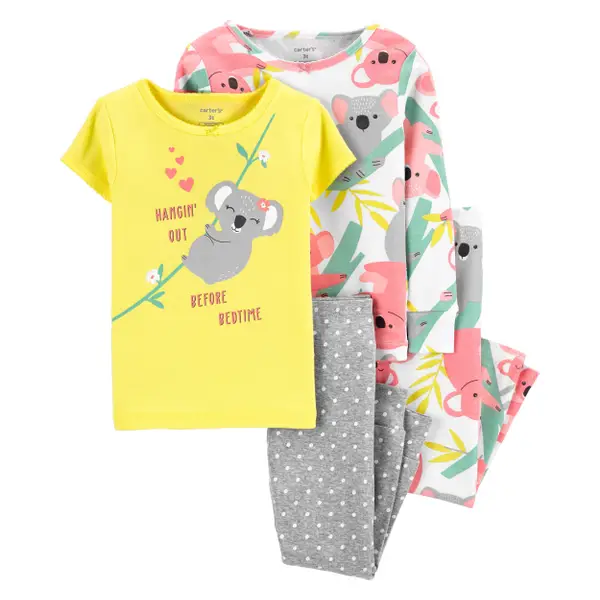Kit Pijama Carters - 4 peças - 2 e 4 T - R$ 159,90 koala amarelo