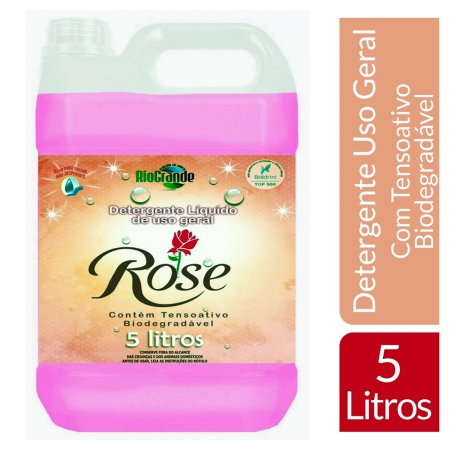 Detergente Liquido de Uso Geral Rose - 5 Litros - Rio Grande