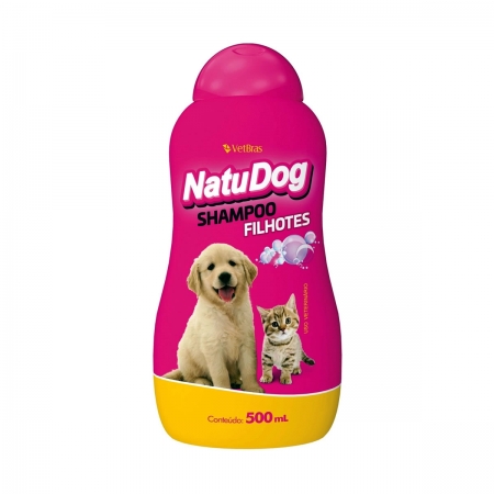 Shampoo Natu Dog Cães E Gatos Filhotes 500ml - Formula Suave