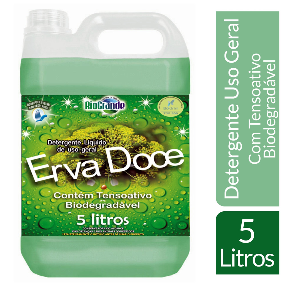 Detergente Sabonete Liquido Erva Doce - 5 Litros - Rio Grande