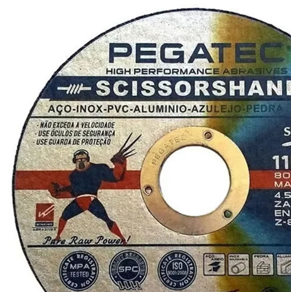 Disco De Corte Special Inox Scissorshand Pegatec 4 1/2 X 1,00mm 100 un.