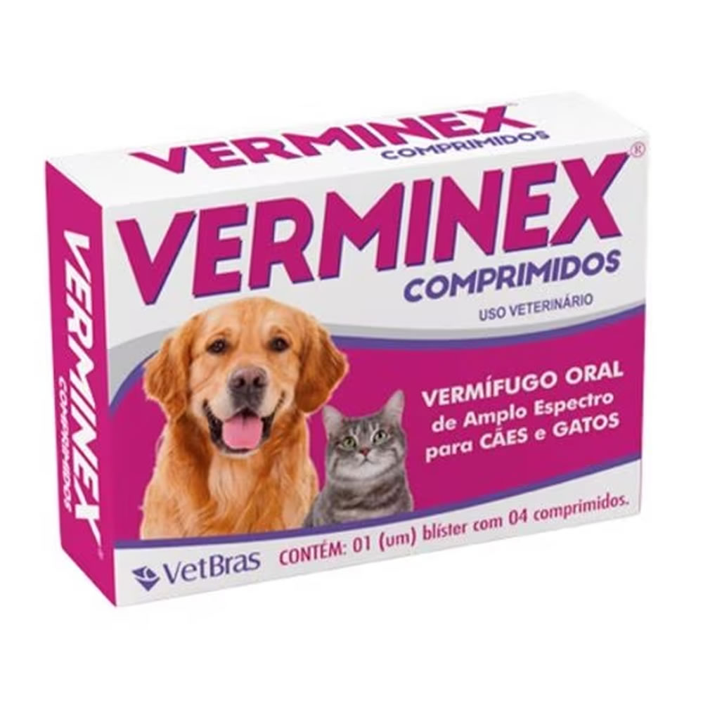 Vermífugo Complementar para Cães e Gatos - Verminex Vetbras