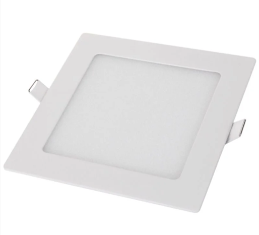 Luminaria Plafon LED Quadrado Embutir 18W 6500k Branco Frio