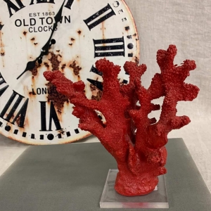 Escultura de Coral Cor Vermelha