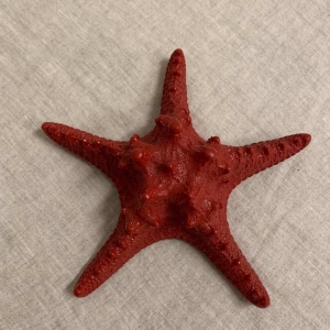 Escultura de Estrela do Mar Cor Vermelha