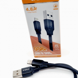 Cabo USB para Iphone Lighting reforçado Turbo 4.8A  a'Gold