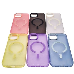 Capinha Colorida com MagSafe para Iphones - Cores Sortidas