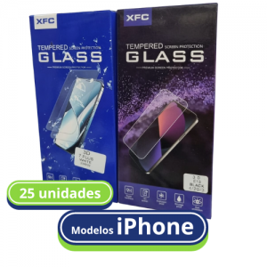 Película de Vidro 3D Temperado Slim iPhone Caixa com 25 unidades