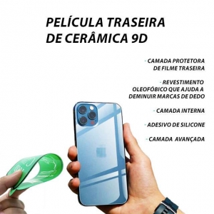 Película Traseira de Cerâmica 9D Para iPhone 