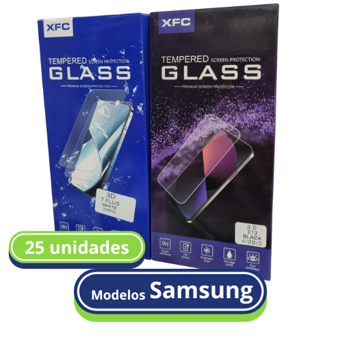 Película de Vidro 3D Temperado Slim Samsung Caixa com 25 unidades
