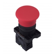 Botão de Emergência XB2-EC42 Plástico Vermelho Sem Trava 1NF