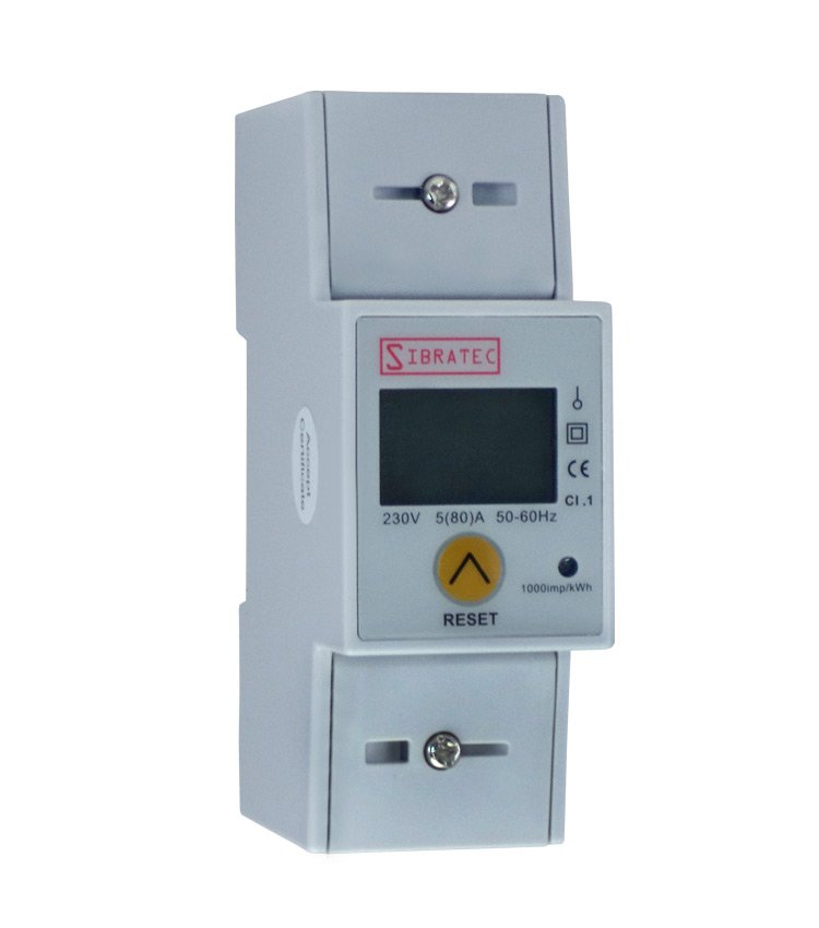 Medidor de Energia (kWh) Monofásico DDS-1Y-36L - Medição Direta até 80A - Com 2 medições; 1 acumulativo, 1 pode ser resetado