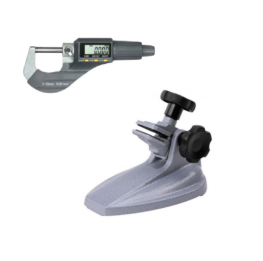 kit micrometro externo digital 0 a 25 mm + suporte