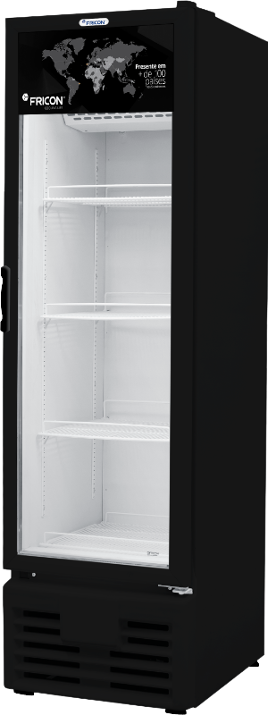 Freezer Vertical 280lt Slim VCED 284 V Porta Vidro dupla ação Preto  220v FRICON