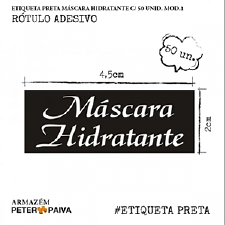 Etiqueta Preta - Máscara Hidratante Mod. 1 50 und