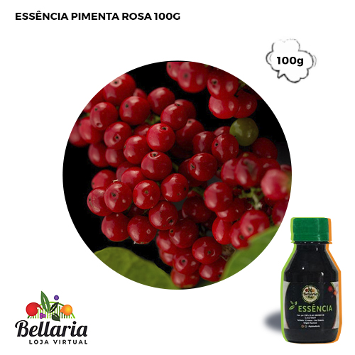 Essência Pimenta Rosa 100g  - Loja Bellaria