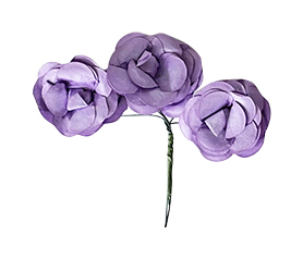 Flor de Papel Lilás (6 Unid)  - Loja Bellaria