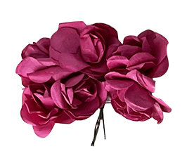 Flor de Papel Rosa Pink (6 Unid)  - Loja Bellaria