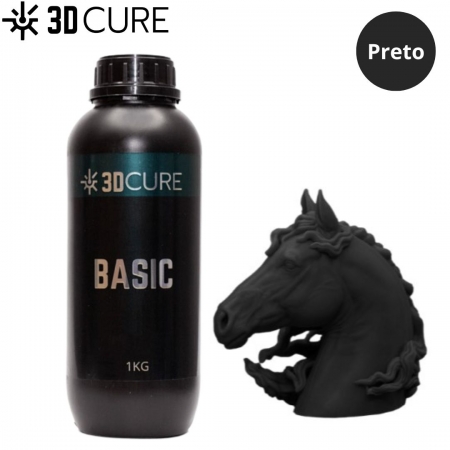 Resina 3D Cure Basic Preto 1Kg