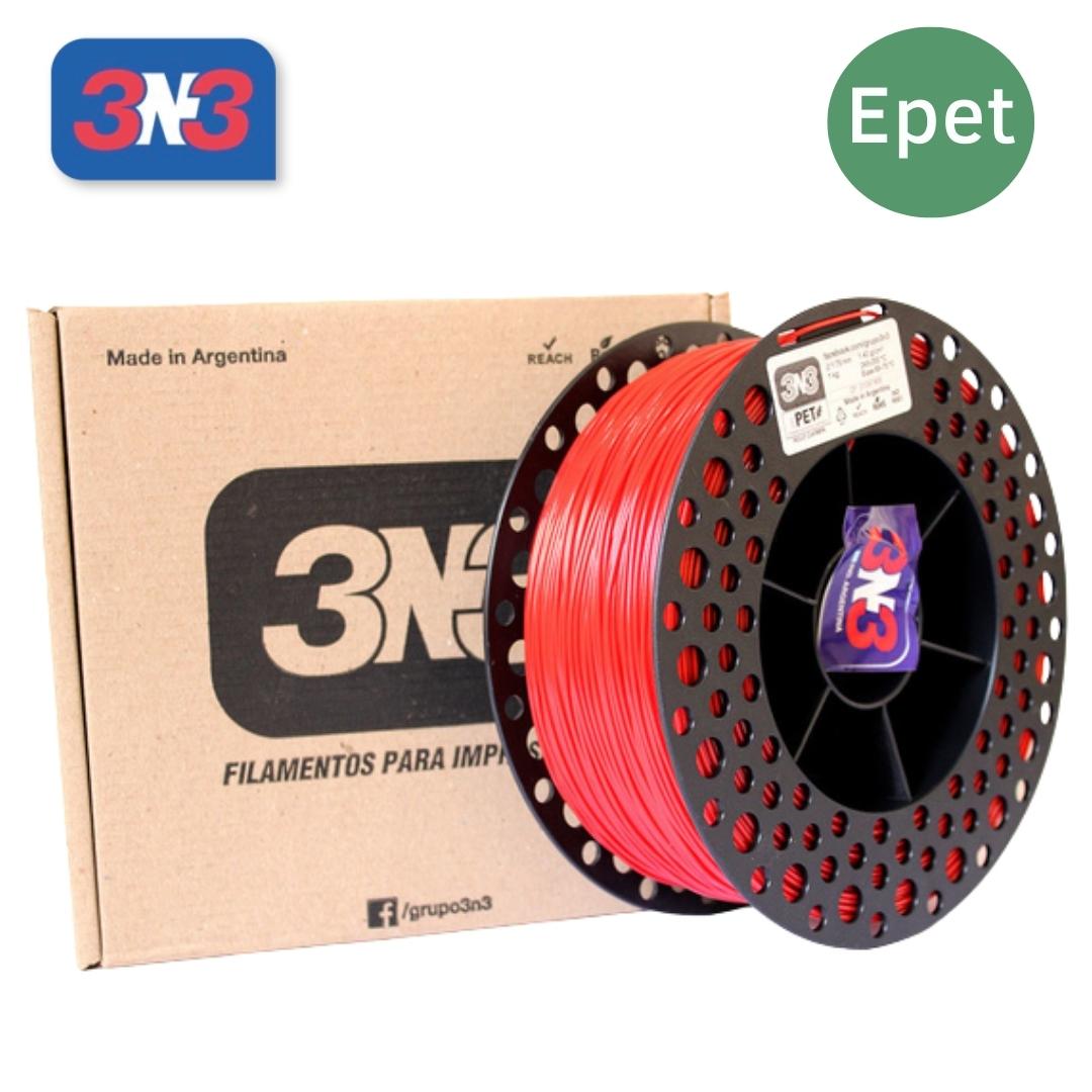Filamento 3D ePET 3n3 1kg 1,75mm - Vermelho