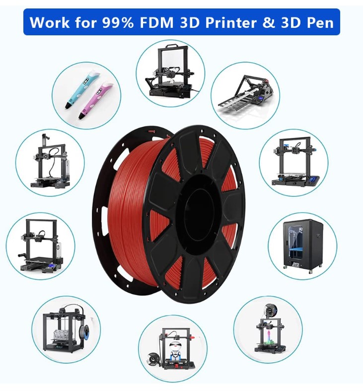 Filamento Creality PLA 1.75mm Ender Vermelho - Impressora 3D