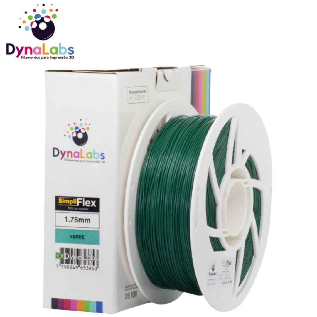 Filamento Simpliflex Dynalabs 1.75mm 1Kg Verde Impressora3D