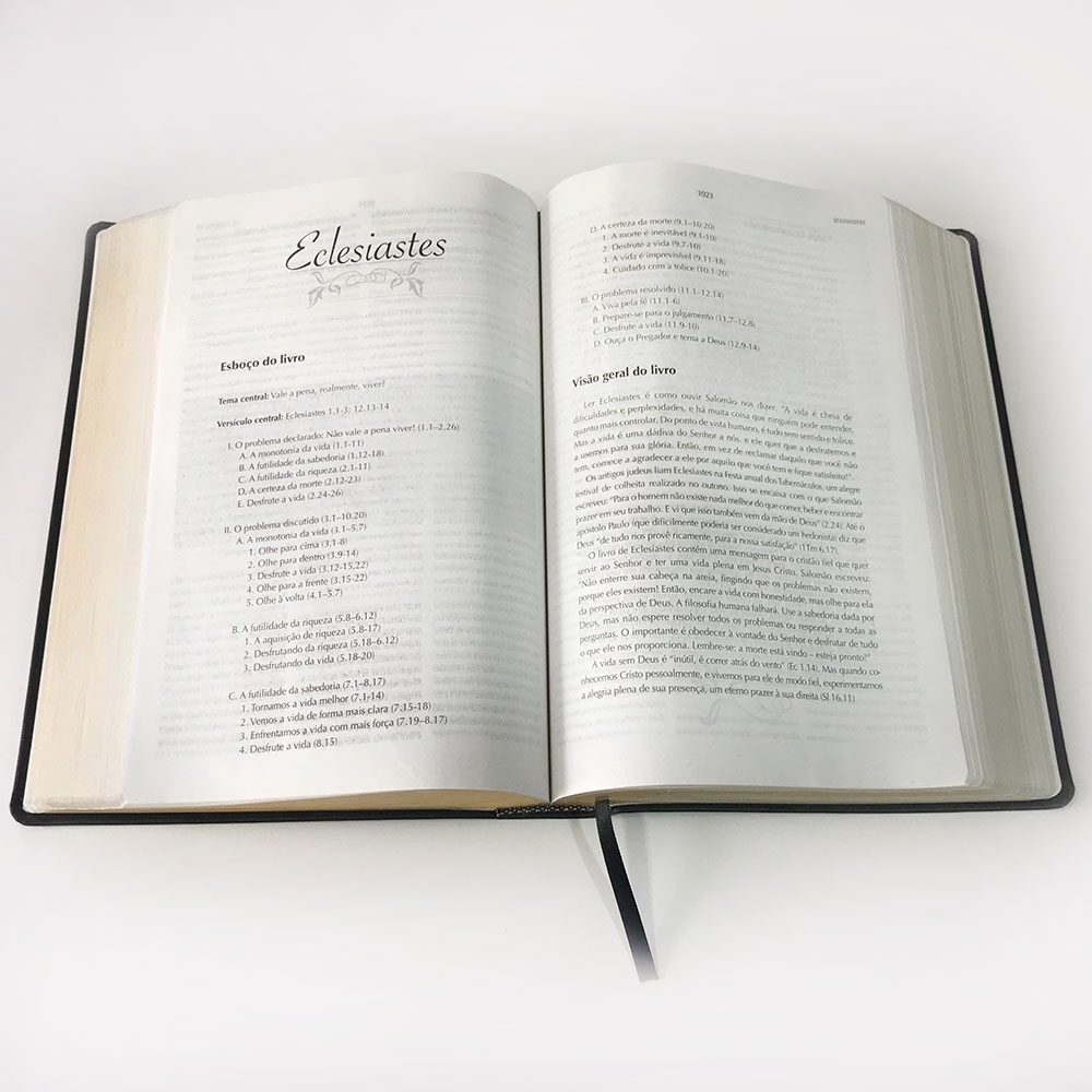 Bíblia de Estudo Wiersbe - Capa Luxo (Preta)