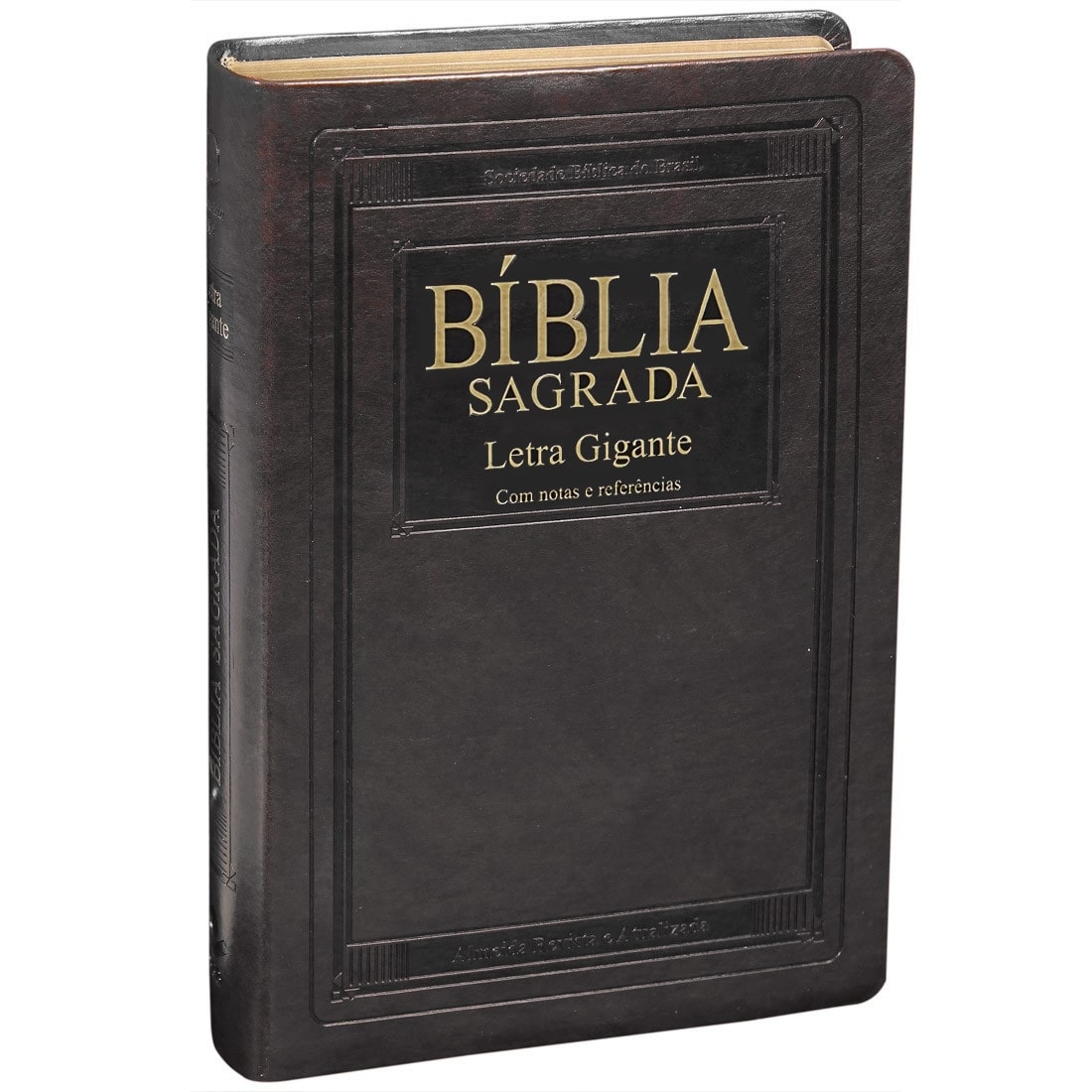 Bíblia Letra Gigante ARA - Capa Preta Luxo nobre com índice