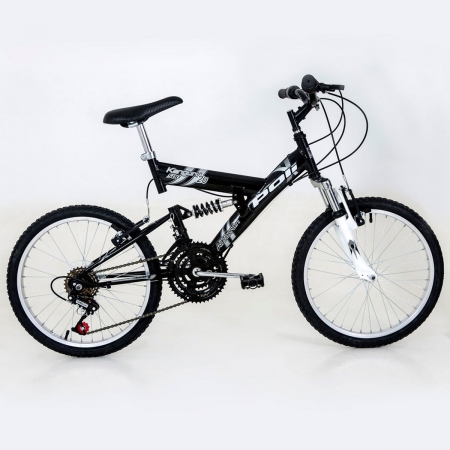 Bicicleta Polimet Kanguru Full Suspension Aro 20 V-brake Infantil 18v