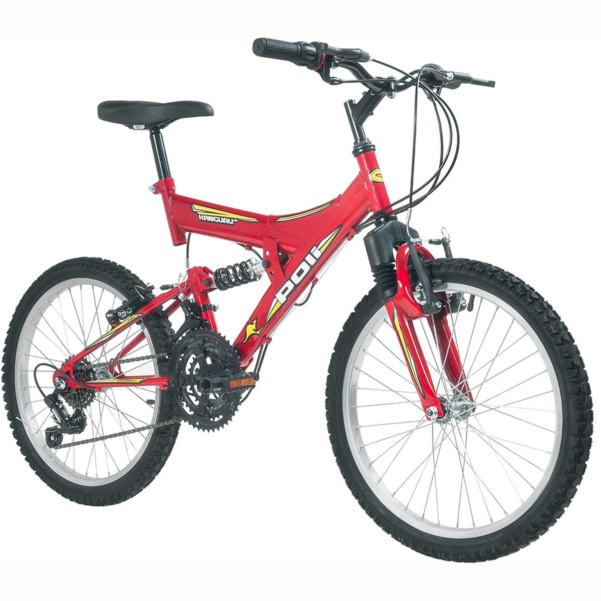 Bicicleta Polimet Kanguru Full Suspension Aro 20 V-brake Infantil 18v
