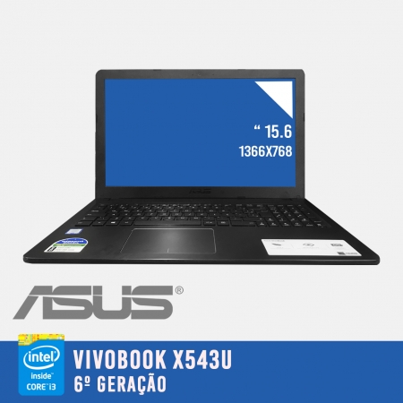Laptop Asus X543U Intel i3 de 6a. Geração